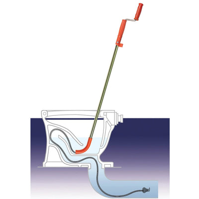 General Pipe Cleaners 6ft. Teletube Closet Auger with Down Head Fitting T6FL - DH - Monument Masters