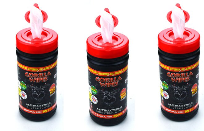 Pack of 100 Anti - Bacterial Gorilla Wipes GORILLA100 - Monument Masters