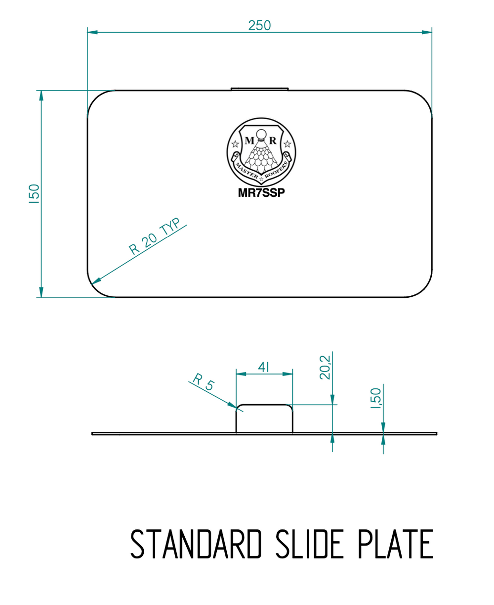 Master Roofers Stainless Steel Standard Slide Plate
