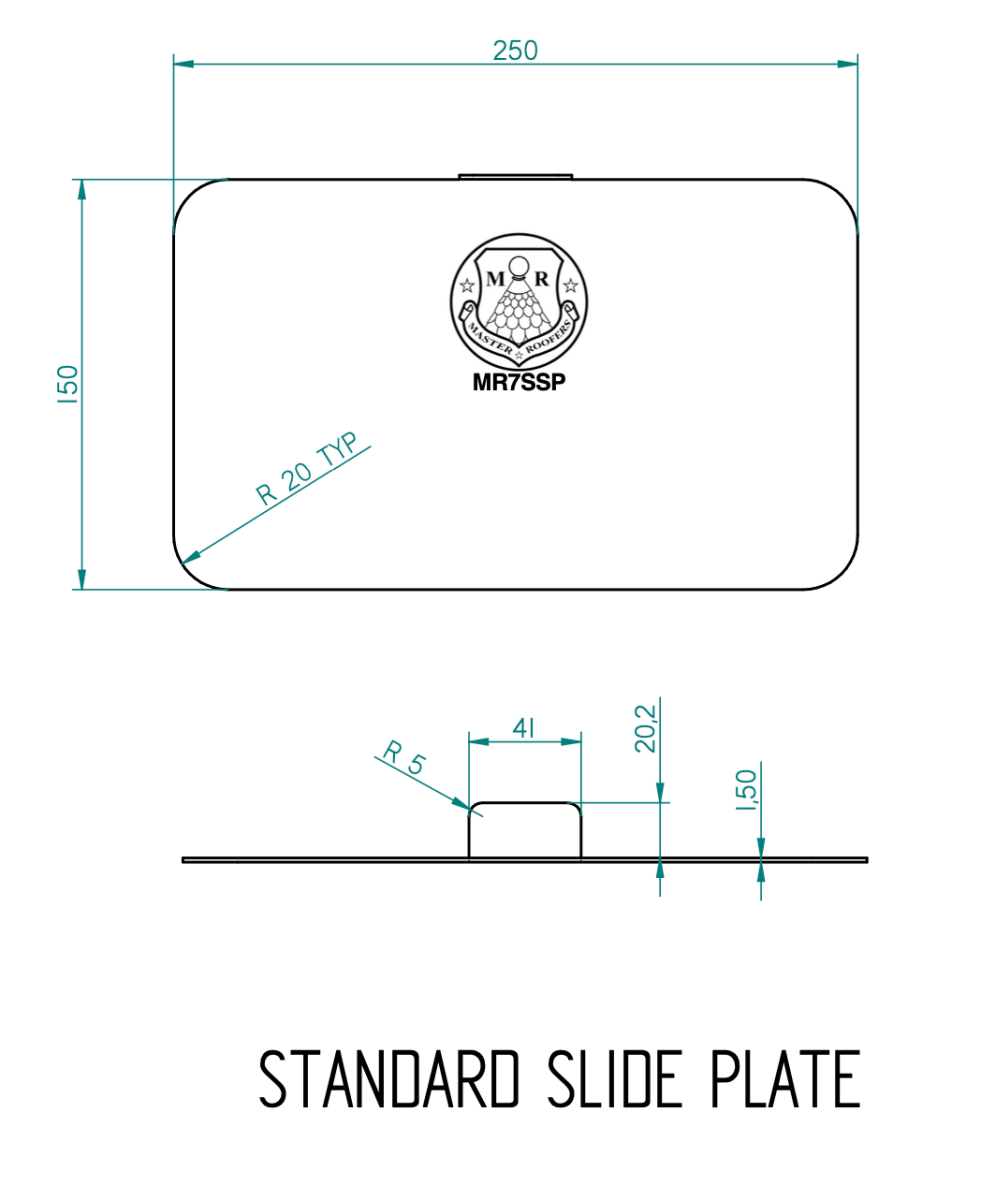 Master Roofers Stainless Steel Standard Slide Plate - Monument Masters
